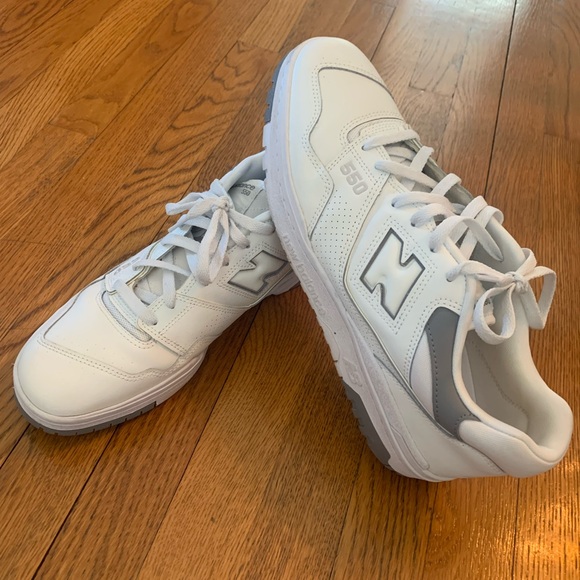 New Balance Other - New Balance White & Gray 550 Low-Top Sneakers